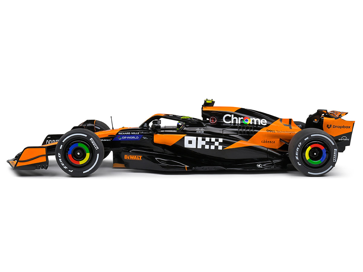 Fórmula 1 McLaren MCL38 Lando Norris GP Miami 2024 1:18 Solido