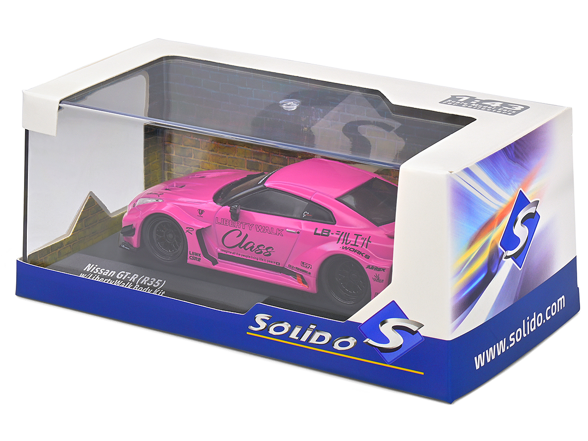 マ*ー様 LIBERTY WALK 76 ピンク ミニカー Nissan GTR35 Liberty Walk LBWK Silhouette 2019 1:43 Solido Purple