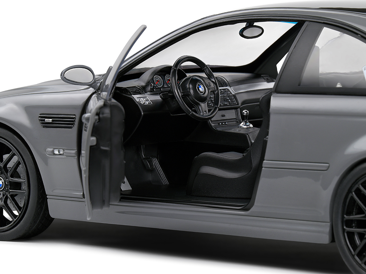 BMW E46 M3 Coupê Streetfighter 2000 1:18 Solido Cinza - 19 anos