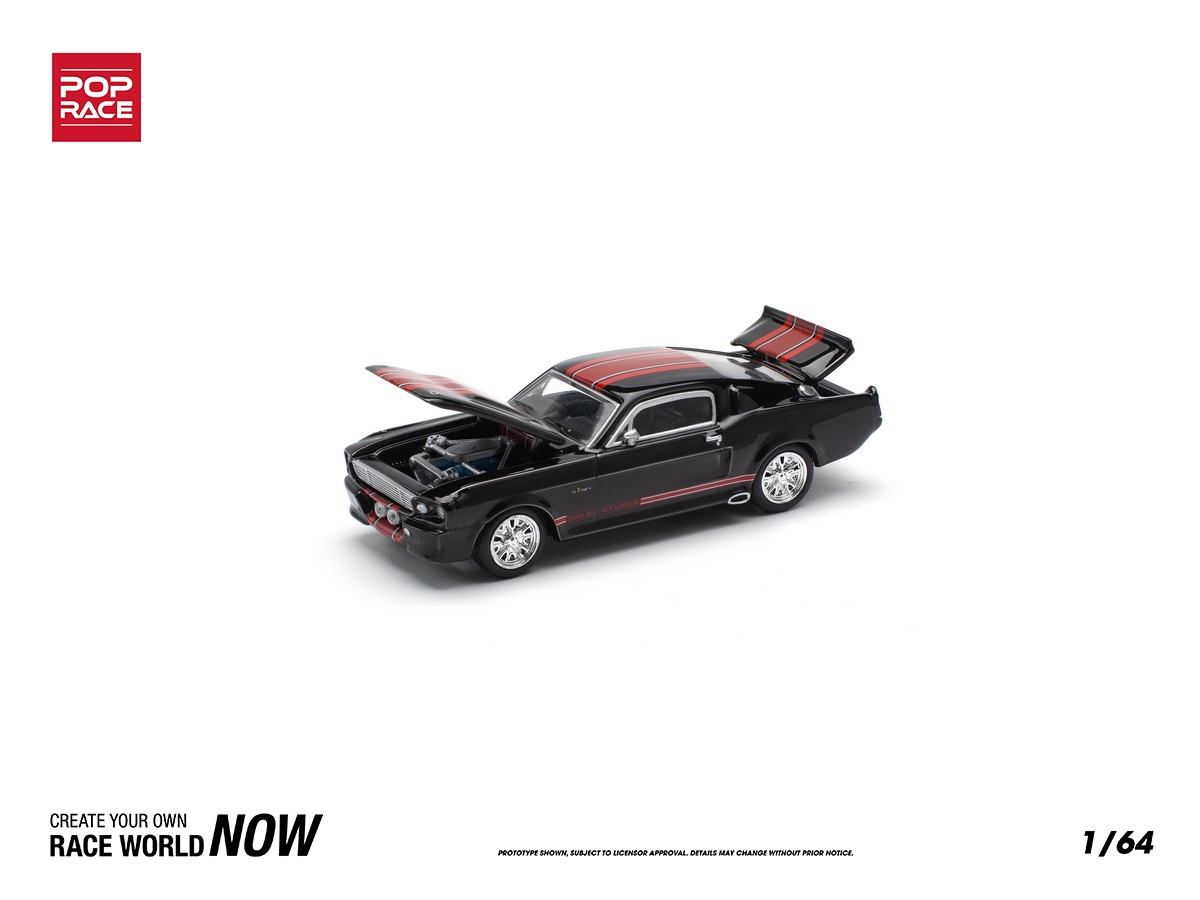Shelby Mustang GT500 1:64 POP RACE Preto - 20 anos! Loja on-line