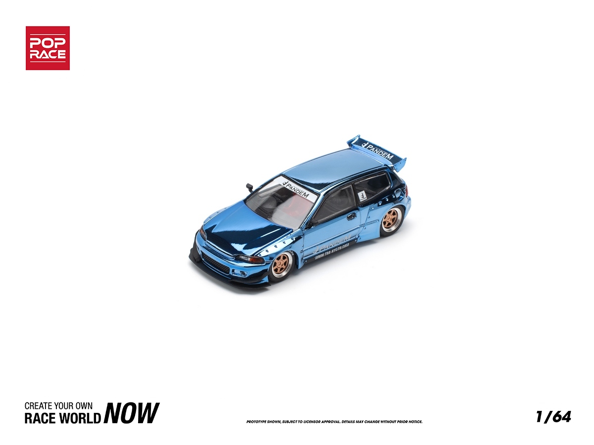 Honda Civic EG6 Pandem Body Kit 1:64 POP RACE Azul - 20 anos! Loja
