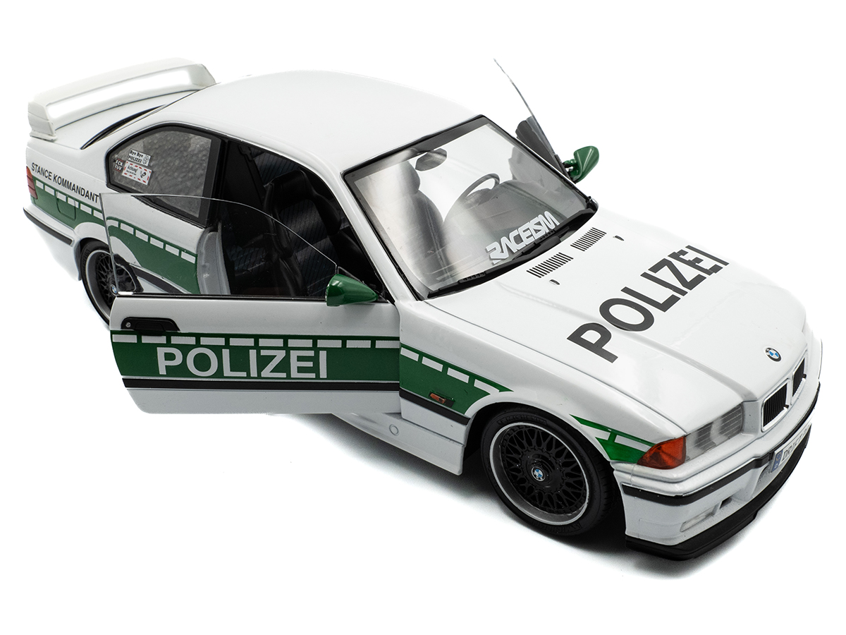BMW E36 M3 Coupe Works Drift Polizei 1991 1:18 Solido - 20 anos