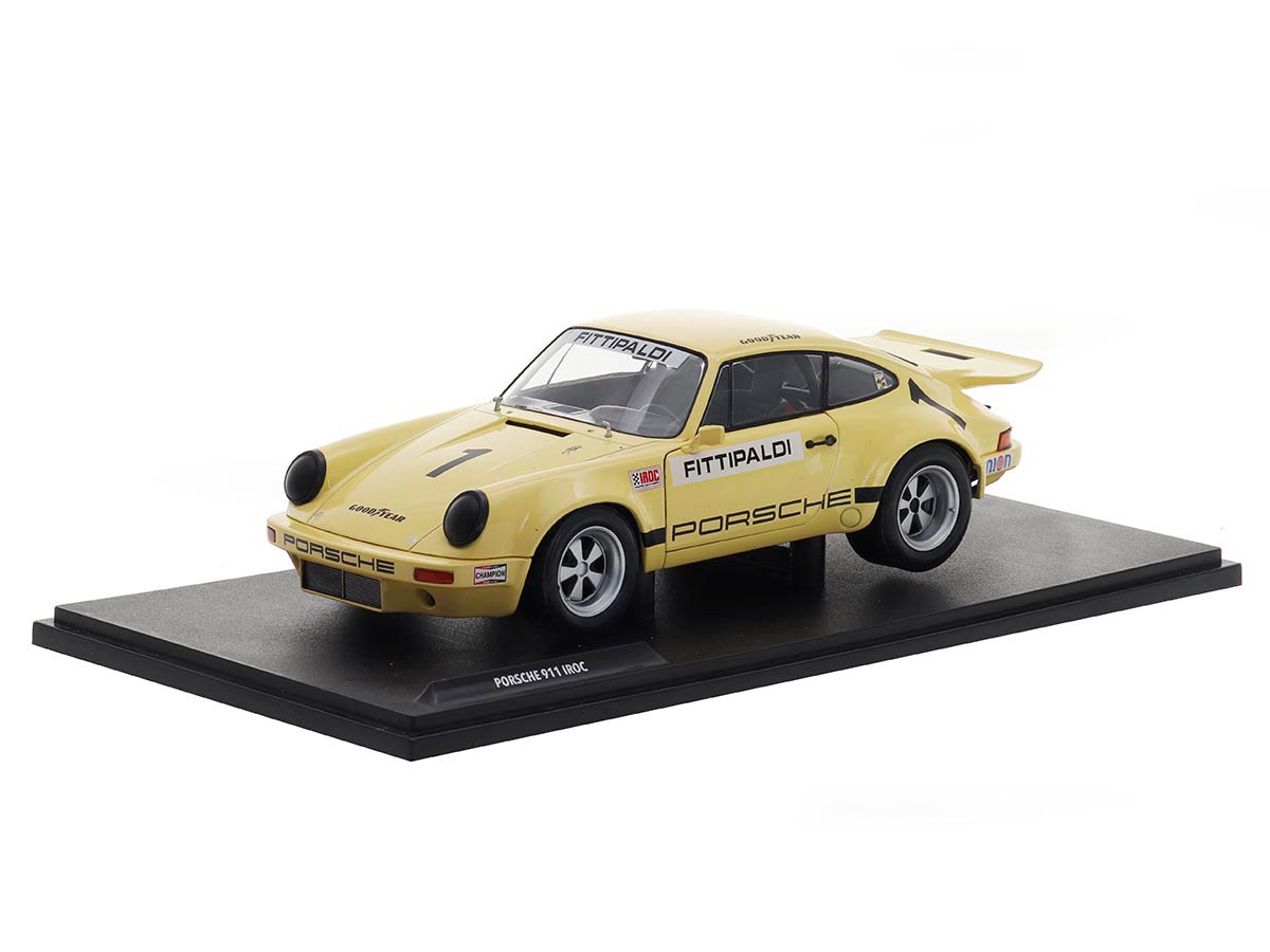 Porsche 911 IROC RSR Emerson Fittipaldi 1974 1:18 Solido Amarelo