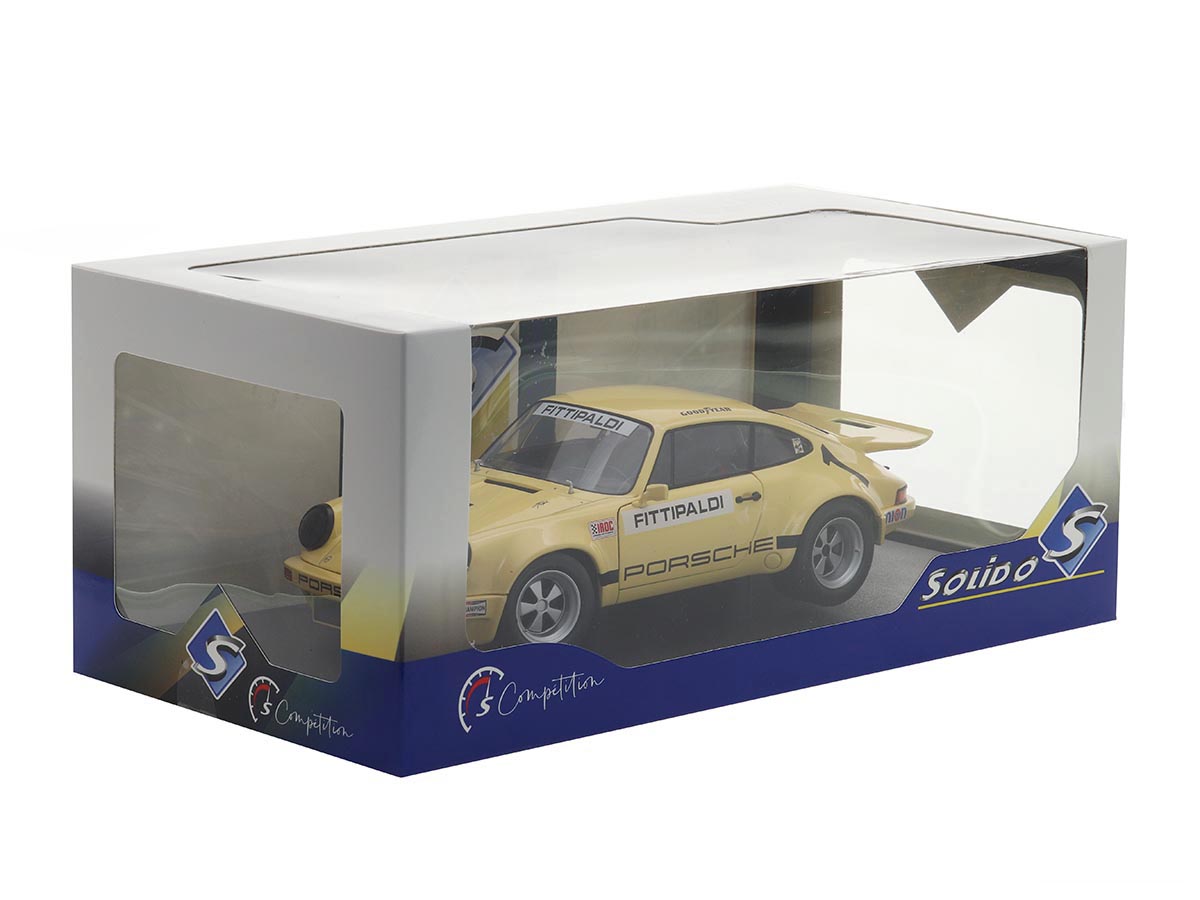 Porsche 911 IROC RSR Emerson Fittipaldi 1974 1:18 Solido Amarelo