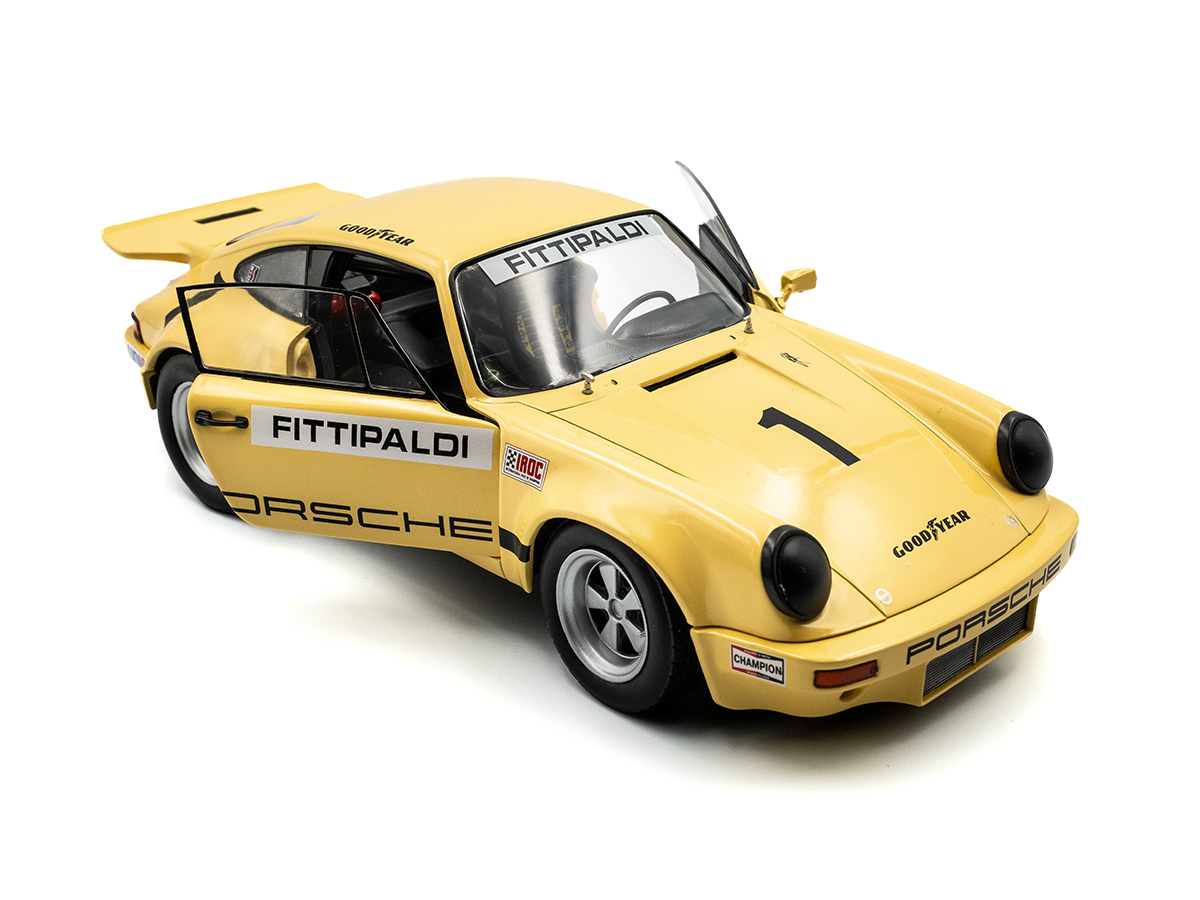 SOLIDO REF 117 PORSCHE FⅡ（⑨bule） Porsche 911 IROC RSR Emerson Fittipaldi 1974 1:18 Solido Amarelo