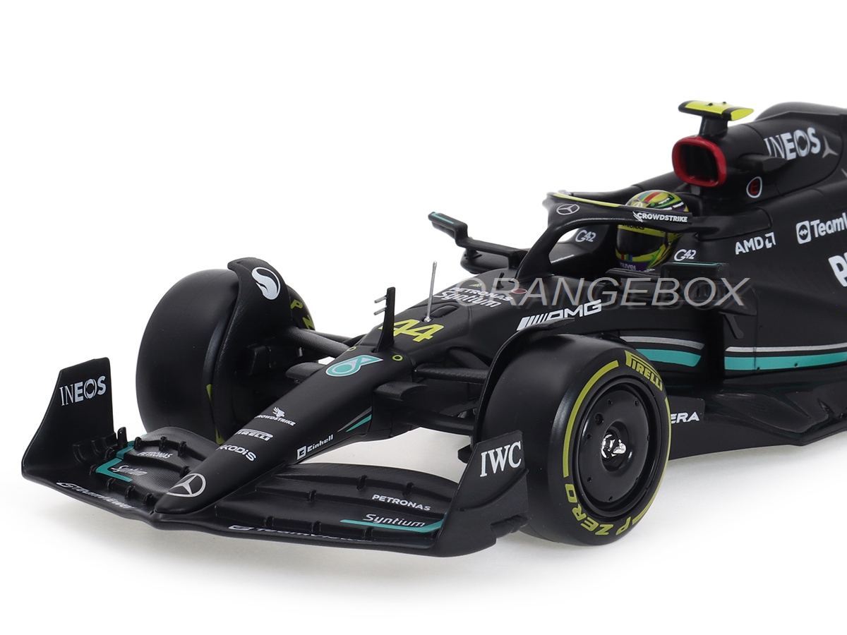 Fórmula 1 Mercedes Benz W14 Lewis Hamilton 2023 c/ Piloto 1:24