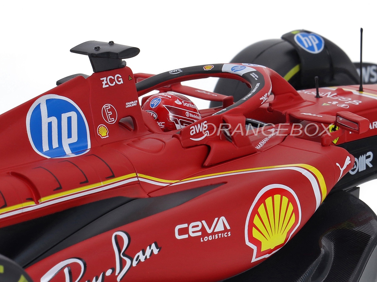 Fórmula 1 Ferrari SF24 2024 Charles Leclerc 1:18 Bburago - 19 anos