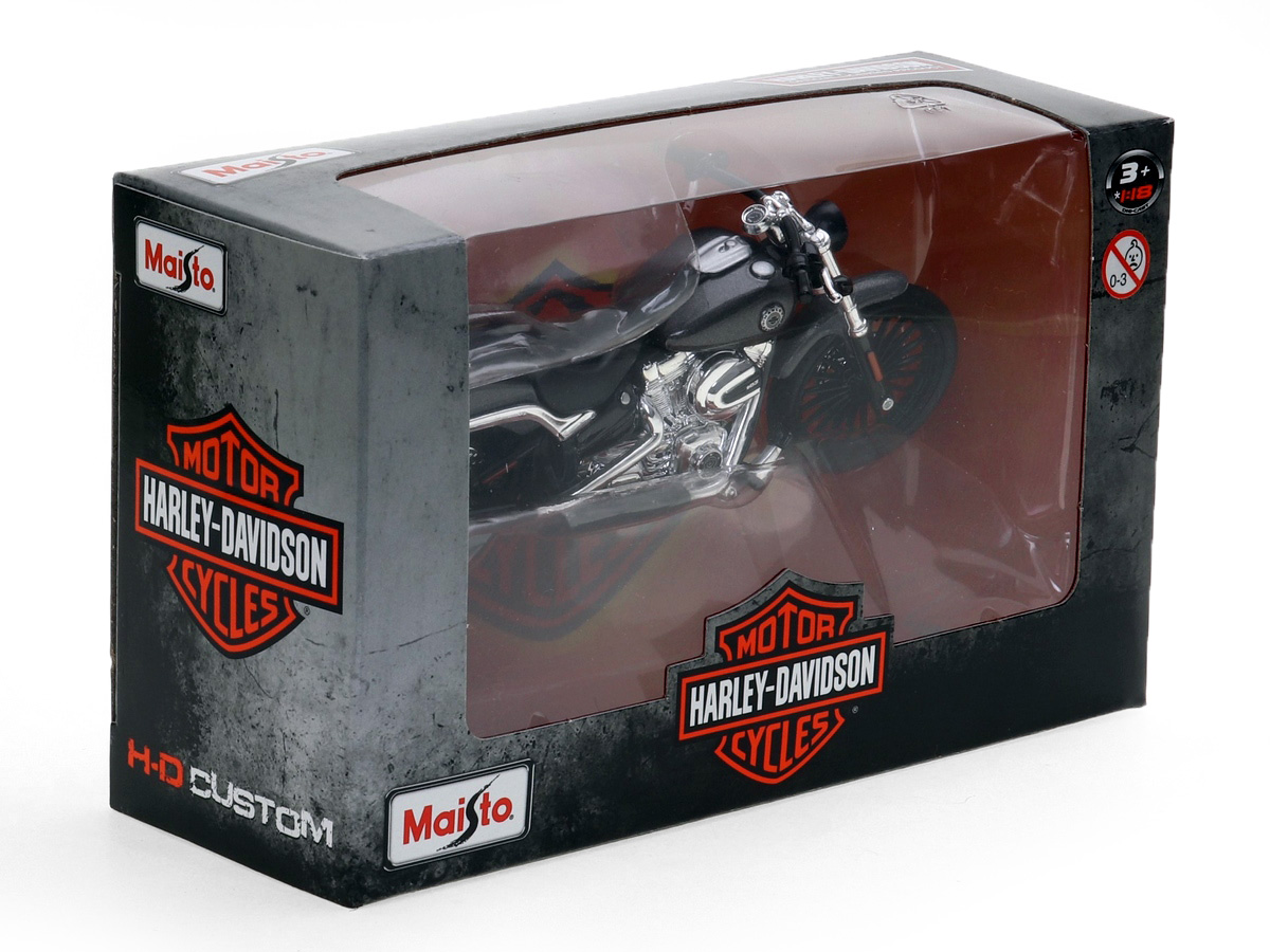SOUTES Modèle de Moto 1/18 pour Harley pour Davidson Breakout 2016 Modèle De Moto Simulation Alliage Jouet Voiture (Color : with Foam Box