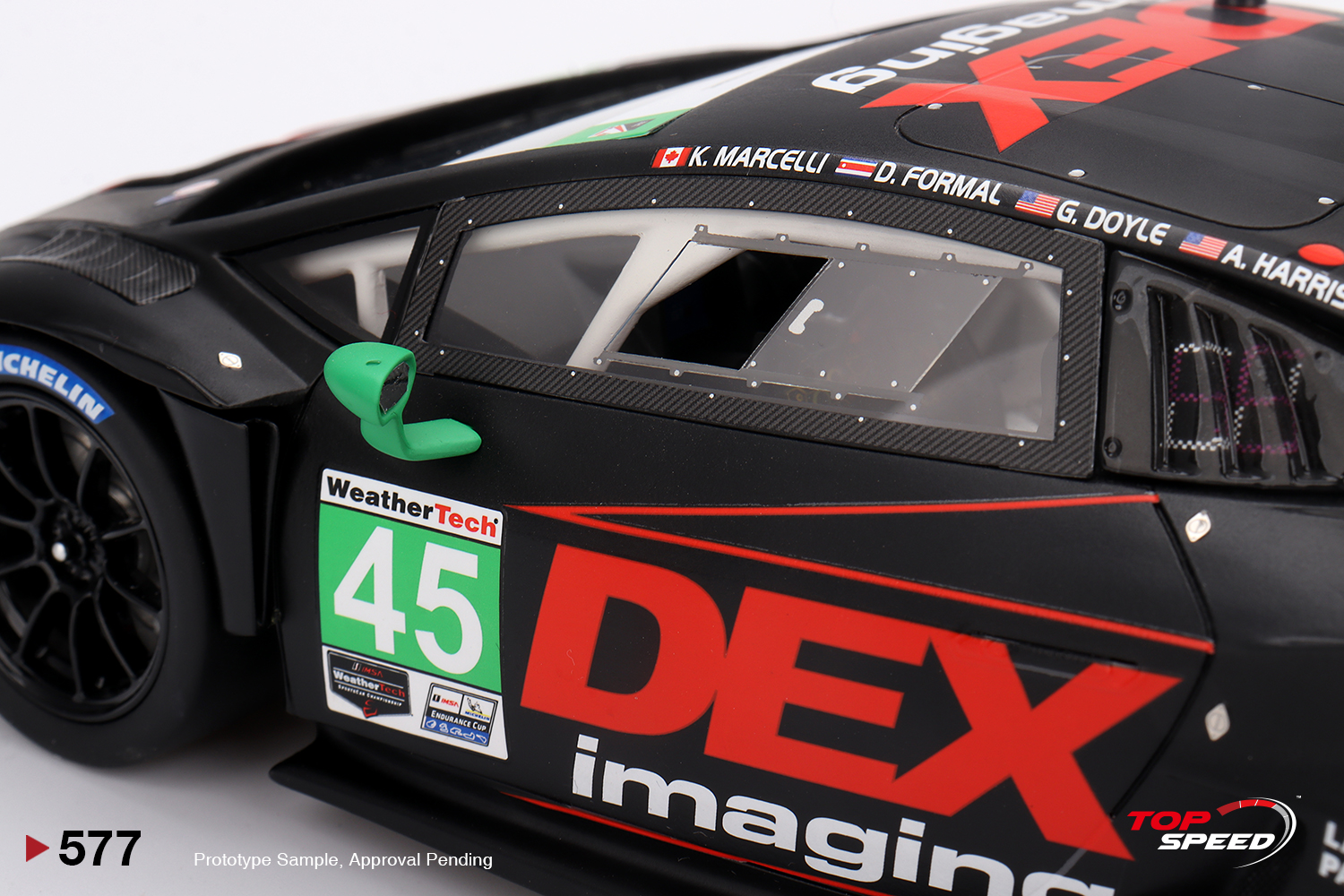 Miniature Truescale 1/43 Lamborghini Huracan GT3 Evo2 #45 Andretti Daytona 2024