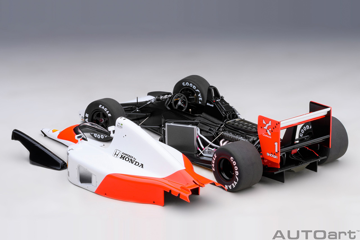 Fórmula 1 McLaren Honda MP4/6 1991 Ayrton Senna 1:18 Autoart (sem