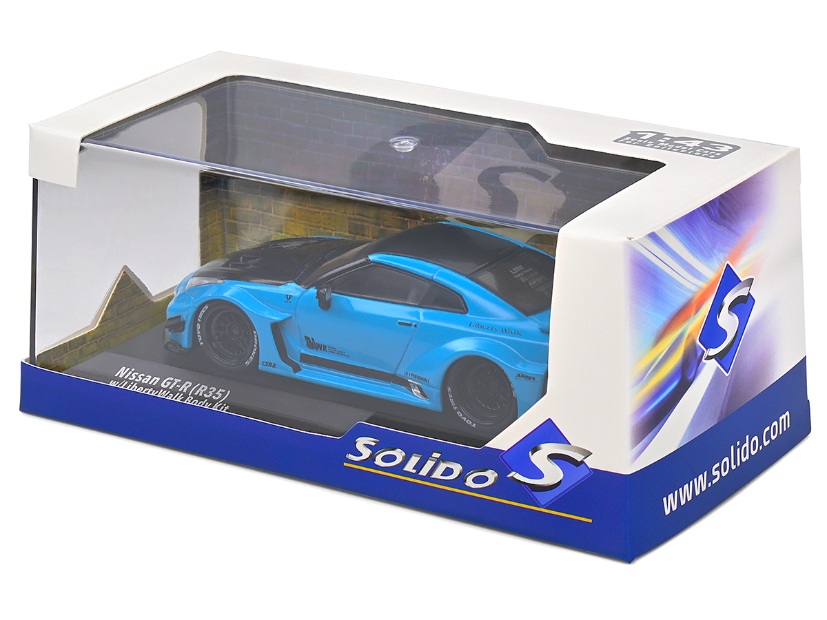 Nissan GTR35 LBWK Silhouette 2019 1:43 Solido Azul - 20 anos! Loja