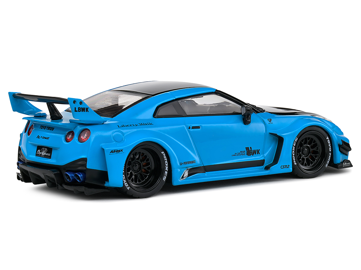 ミニカー Libert WalkLB+Works NissanGT-R CandyBlue Hot Wheels - Liberty Walk Silhouette Works GT Nissan 35GT-RR Ver2