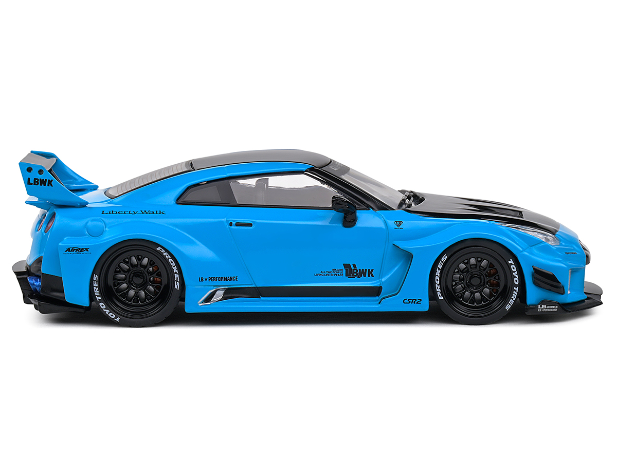 ミニカー LIBERTYWALK Works Nissan GT-R Candy Blue Mini GT 1/64 LB Works Nissan Skyline GT-R R35 Candy Blue MGT00034