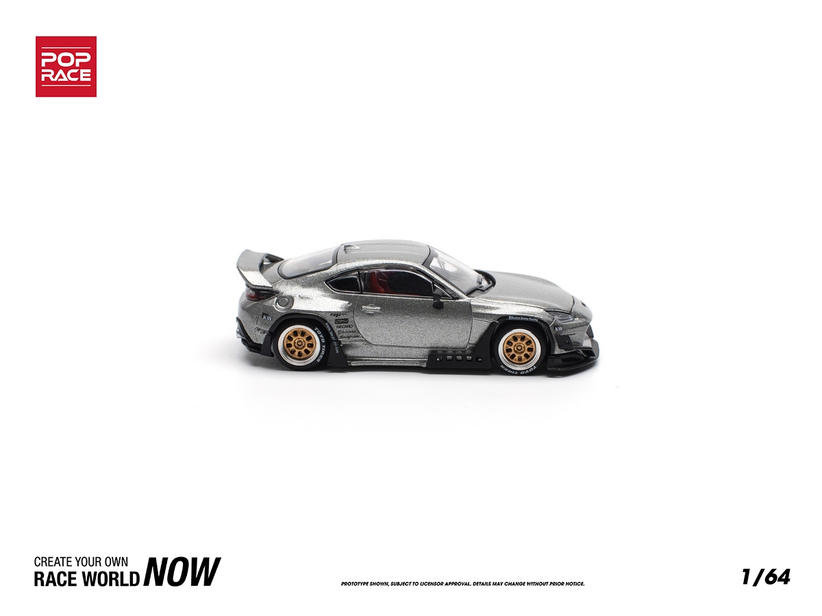 Toyota GT86 Pandem Body Kit 1:64 POP RACE Prata - 20 anos! Loja on
