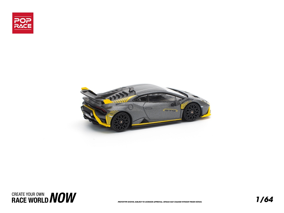 Lamborghini Huracan STO 1:64 POP RACE Cinza - 20 anos! Loja on