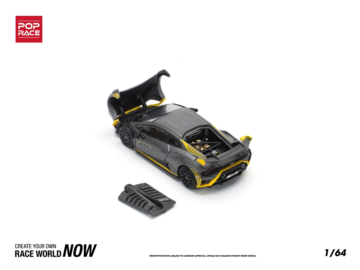Lamborghini Huracan STO 1:64 POP RACE Cinza - 20 anos! Loja on