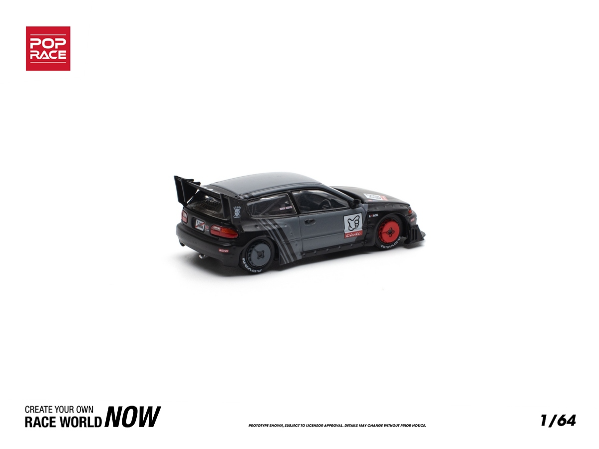 Honda Civic EG6 Pandem Body Kit Kanjozoku 1:64 POP RACE - 20 anos