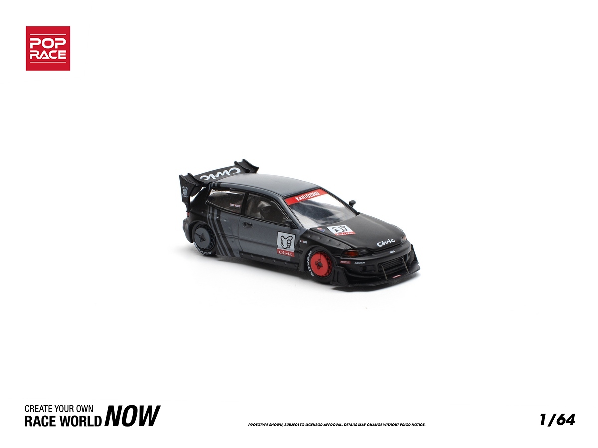 Honda Civic EG6 Pandem Body Kit Kanjozoku 1:64 POP RACE - 20 anos