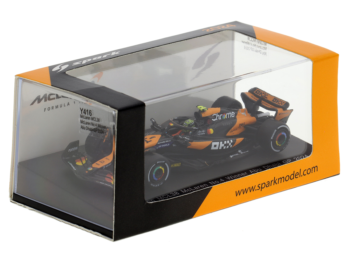 Fórmula 1 McLaren MCL38 Winner Abu Dhabi GP Lando Norris 2024 1:64
