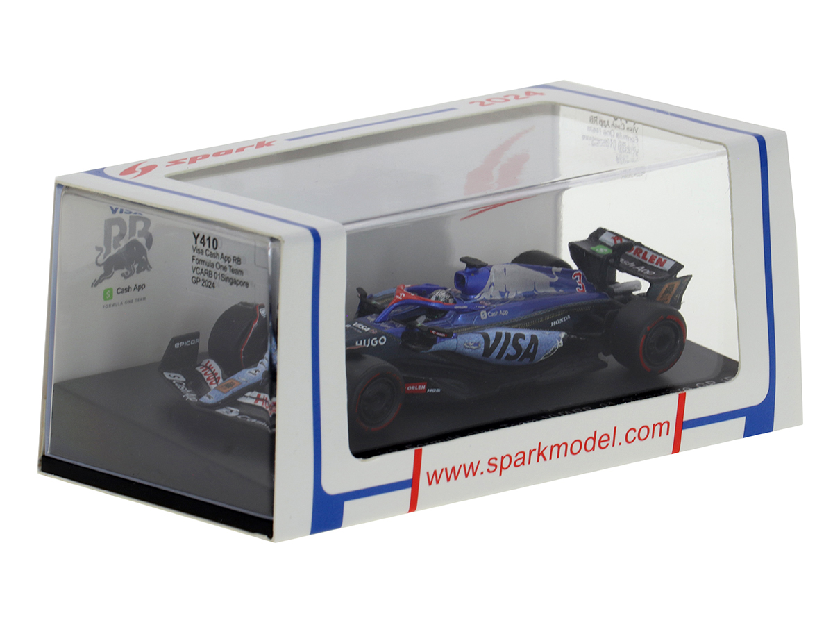 ミニカー VISA Cash App RB F1 Team VCARB 01 Fórmula 1 Visa Cash App RB F1 Team VCARB 01 Singapore GP Last Race