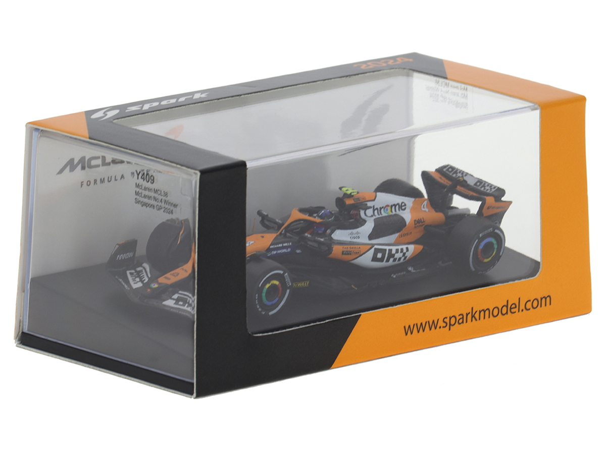 Fórmula 1 McLaren MCL38 Winner Singapore GP Lando Norris 2024 1:64