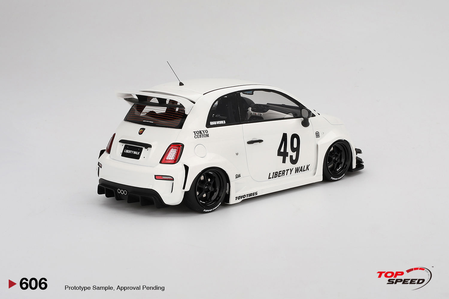 Fiat Abarth 595 Liberty Walk LB-WORKS x Abas Works 1:18 TopSpeed