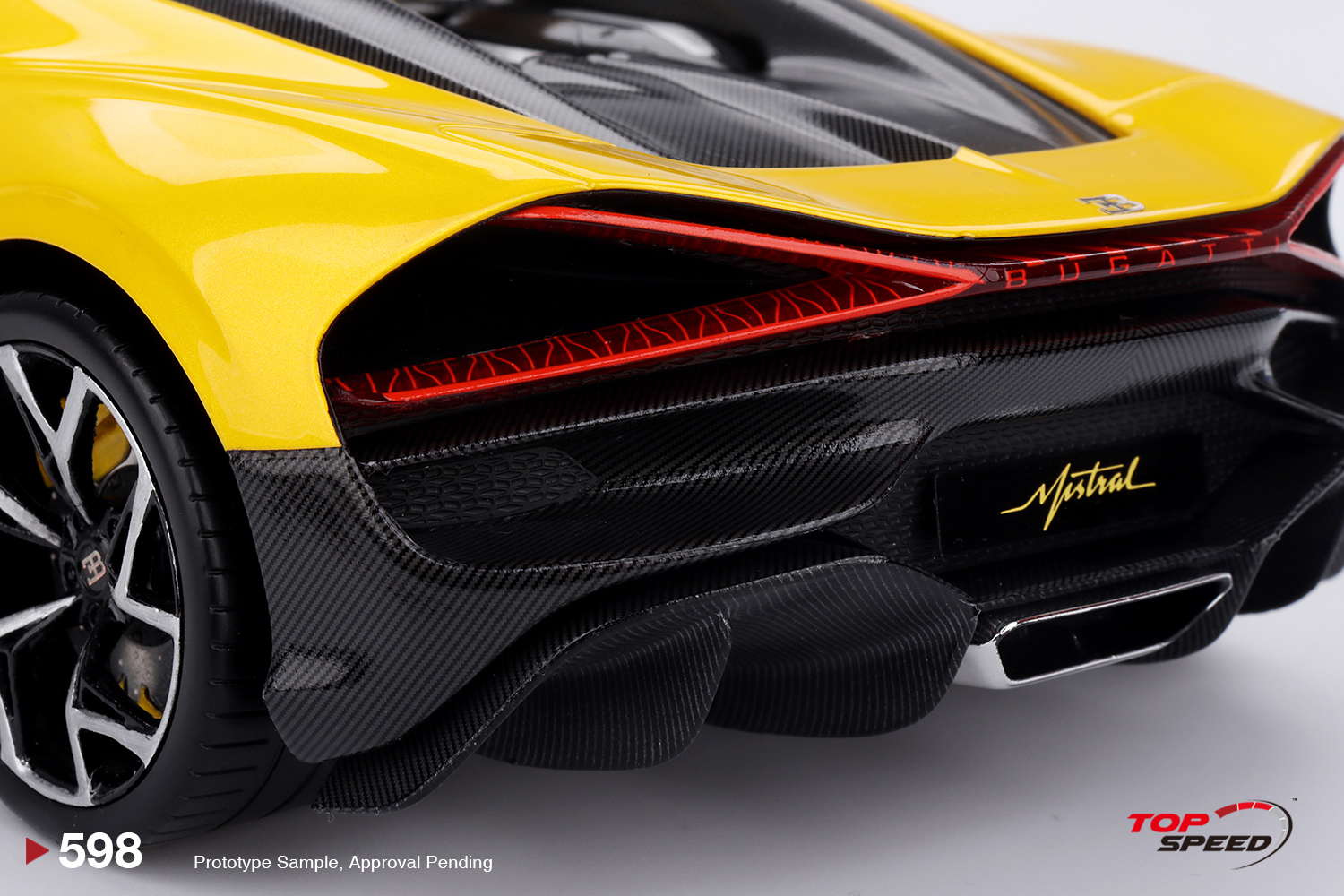 Bugatti W16 Mistral 1:18 TopSpeed Amarelo - 20 anos! Loja on-line