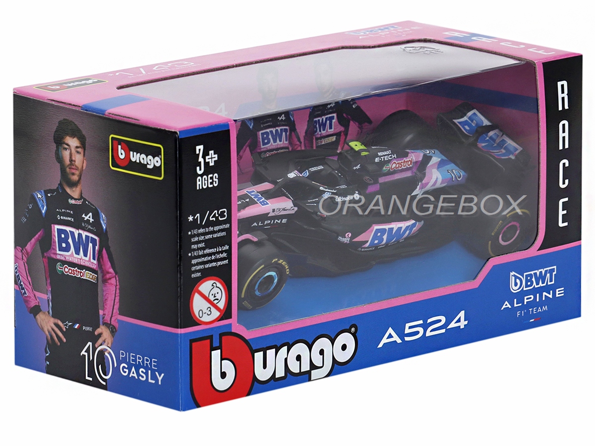 Fórmula 1 BWT Alpine A524 Pierre Gasly 2024 1:43 Bburago - 20 anos