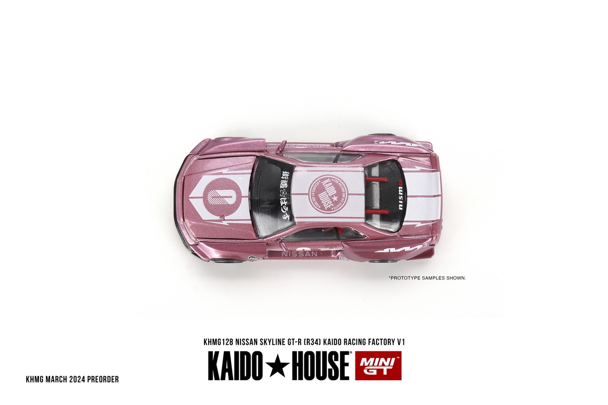 Nissan Skyline GT-R R34 Kaido Racing V1 Kaido House 1:64 Mini GT