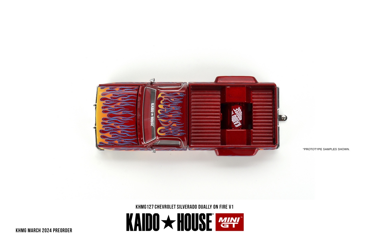 Chevrolet Silverado Dually Fire V1 Kaido House 1:64 Mini GT - 20