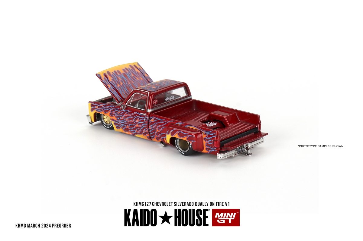 Chevrolet Silverado Dually Fire V1 Kaido House 1:64 Mini GT - 20