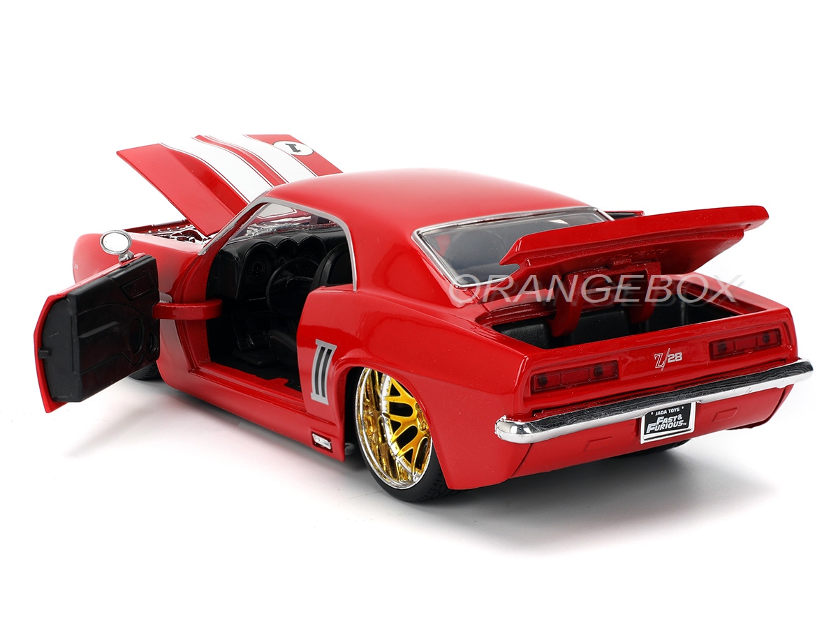 ギター V8 FUZZ 1969 CAMARO Chevrolet Camaro 1969 Velozes e Furiosos 1:24 Jada Toys Vermelho