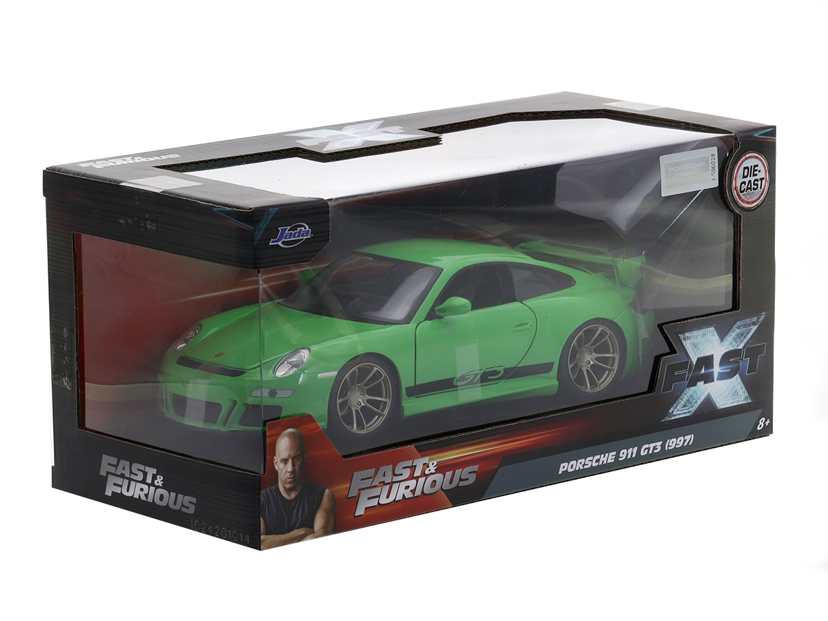Porsche 911 GT3 (997) Velozes e Furiosos 10 1:24 Jada Toys Verde