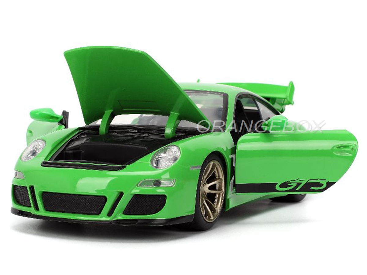 Porsche 911 GT3 (997) Velozes e Furiosos 10 1:24 Jada Toys Verde
