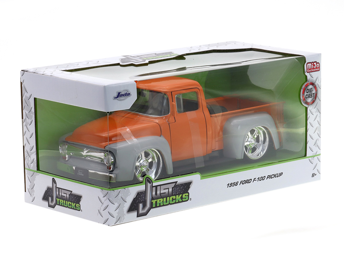 Ford F100 1956 Pick-up Just Trucks Series 1:24 Jada Toys Laranja
