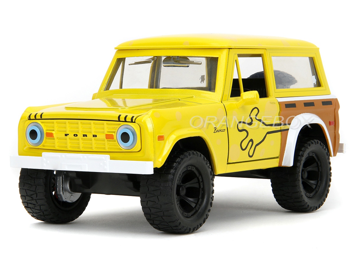 Jada Toys1973 フォード・ブロンコ & スポンジボブ・フィギア Ford Bronco 1973 + Figura Bob Esponja 1:24 Jada Toys - 19 anos