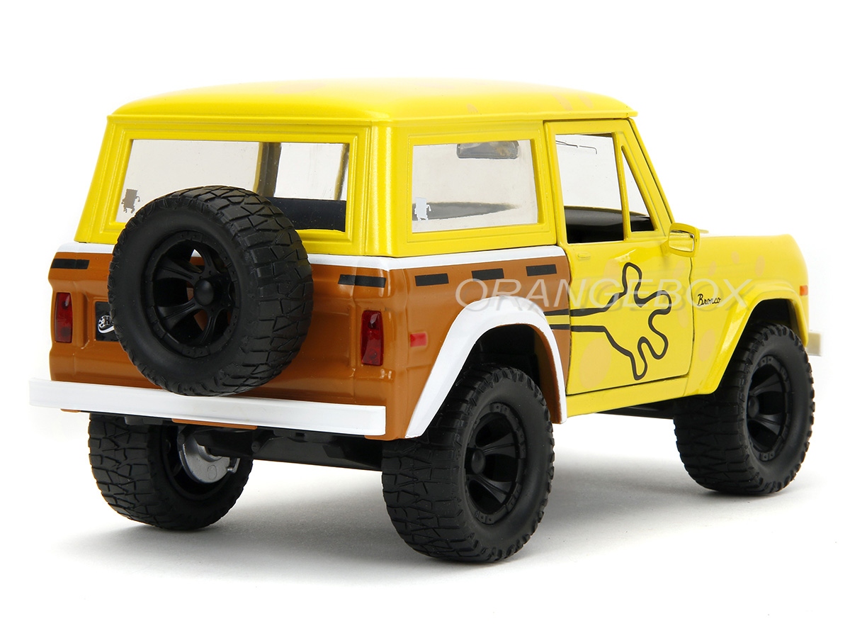 Ford Bronco 1973 + Figura Bob Esponja 1:24 Jada Toys - 20 anos