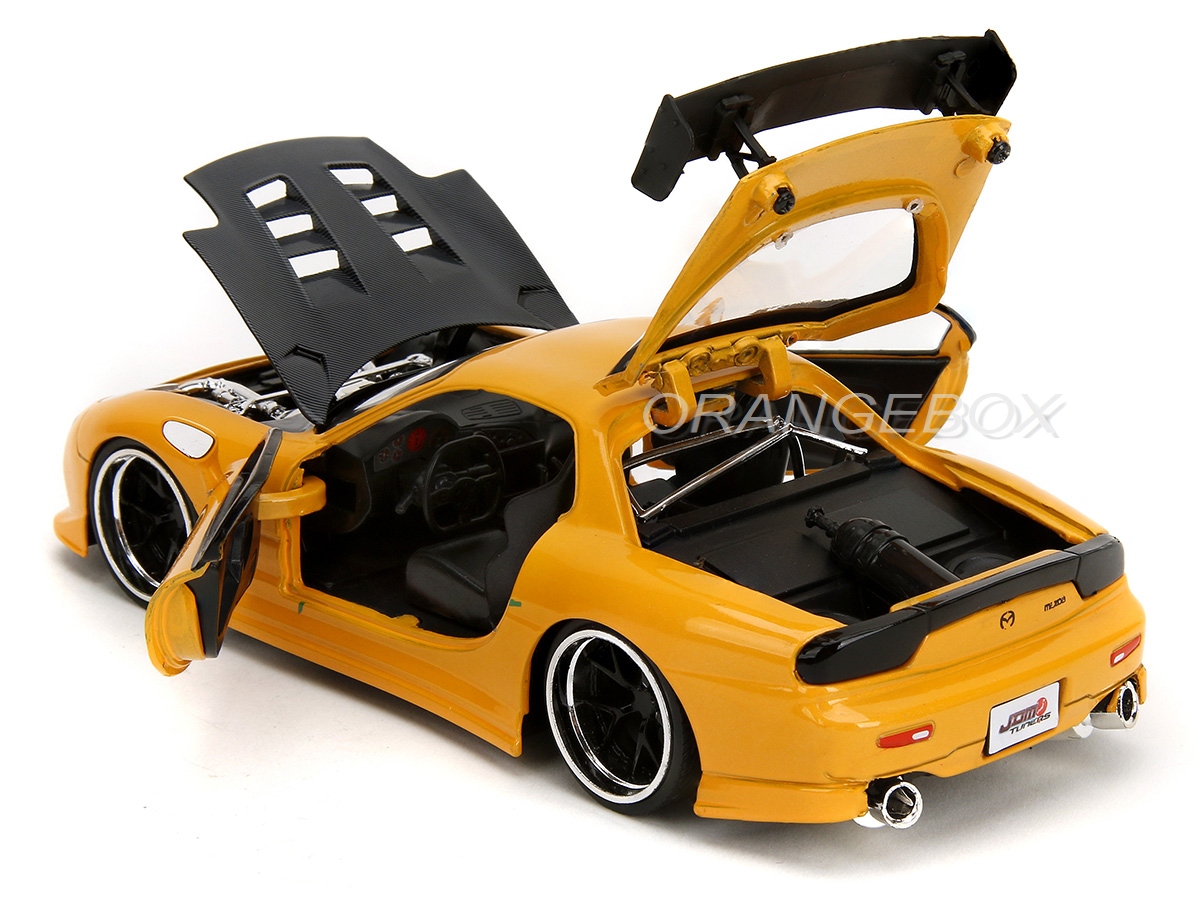 Mazda RX-7 1993 HKS Serie JDM Tuners 1:24 Jada Toys Amarelo