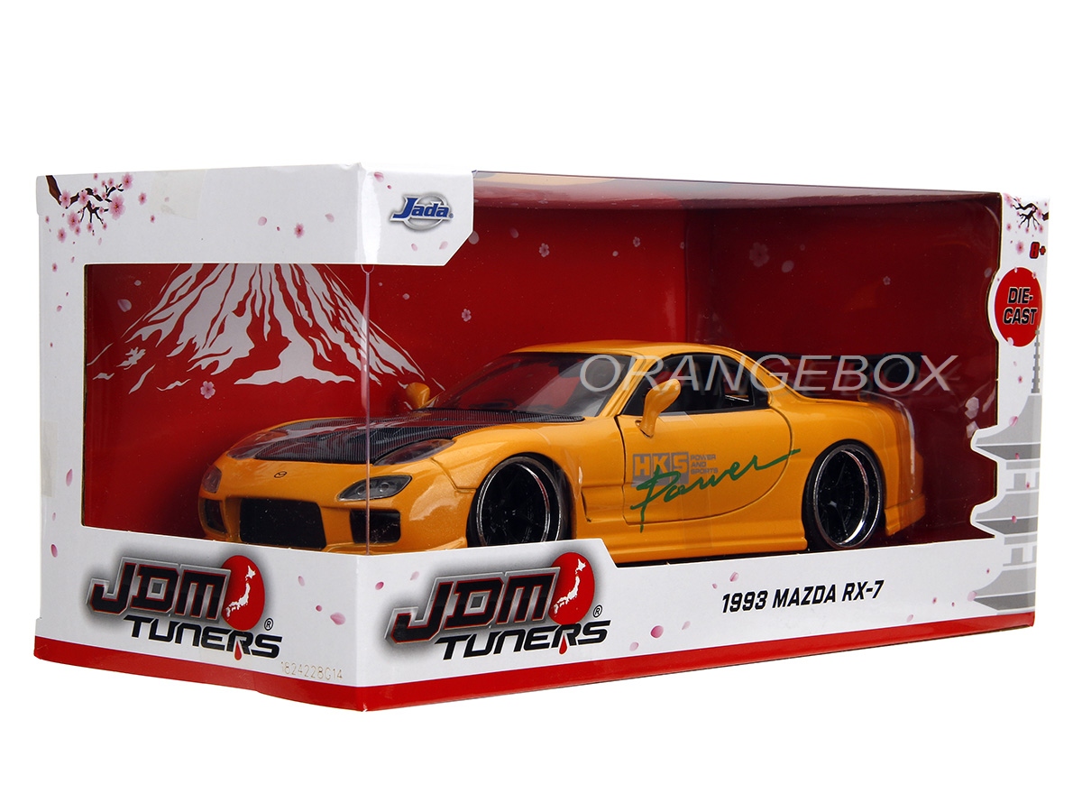 Mazda RX-7 1993 HKS Serie JDM Tuners 1:24 Jada Toys Amarelo - 20