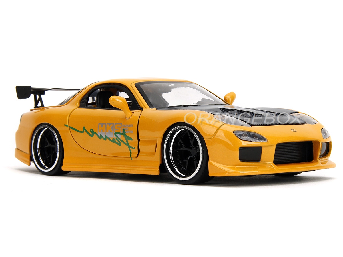 Mazda RX-7 1993 HKS Serie JDM Tuners 1:24 Jada Toys Amarelo - 20
