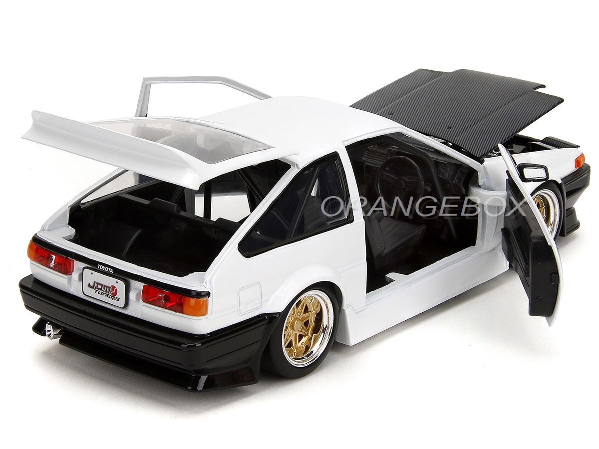 Toyota Trueno 1986 AE86 1:24 Jada Toys Branco - 20 anos! Loja on