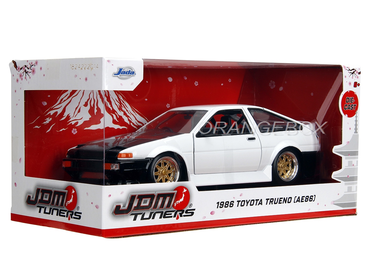 Toyota Trueno 1986 AE86 1:24 Jada Toys Branco - 19 anos