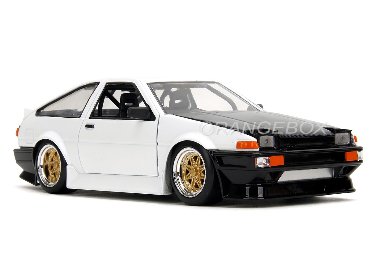 Toyota Trueno 1986 AE86 1:24 Jada Toys Branco - 20 anos! Loja on