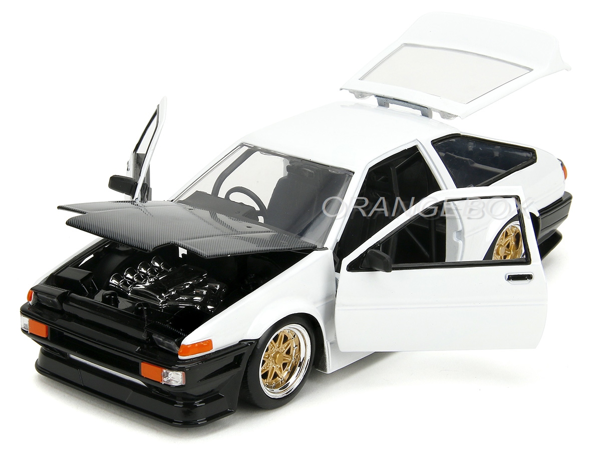 ミニカー Import Racer 1/24 Toyota Trueno AE86 Toyota Trueno 1986 AE86 1:24 Jada Toys Branco - 20 anos! Loja on