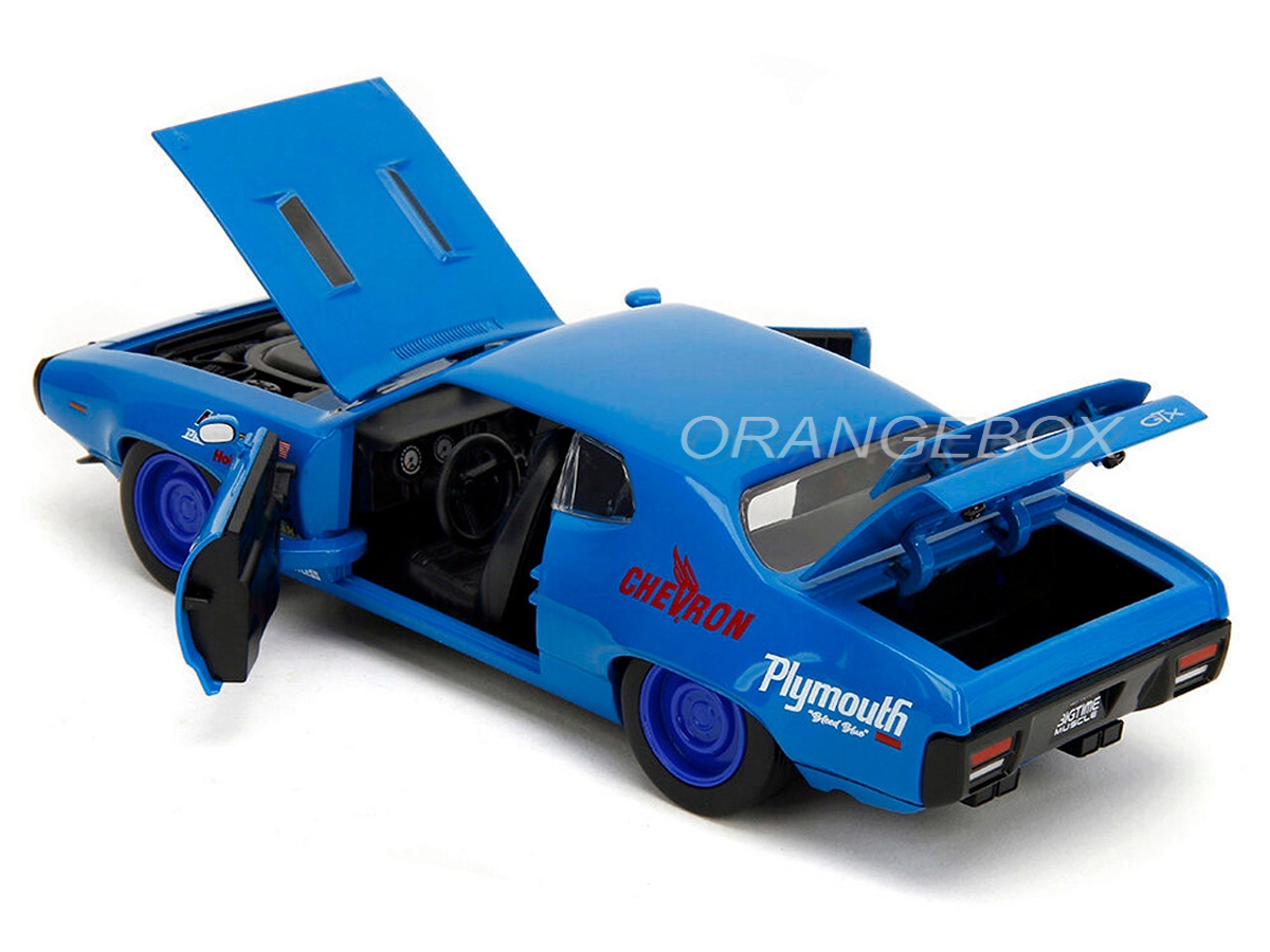 Plymouth GTX 1972 1:24 Jada Toys Azul - 20 anos! Loja on-line de