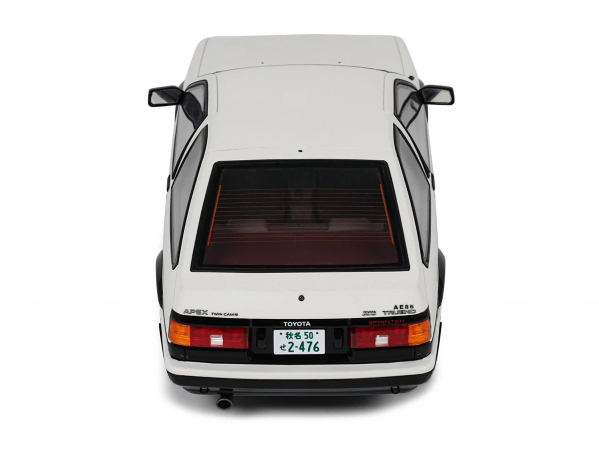 Toyota Sprinter Trueno AE86 1985 1:18 OttOmobile Branco - 20 anos