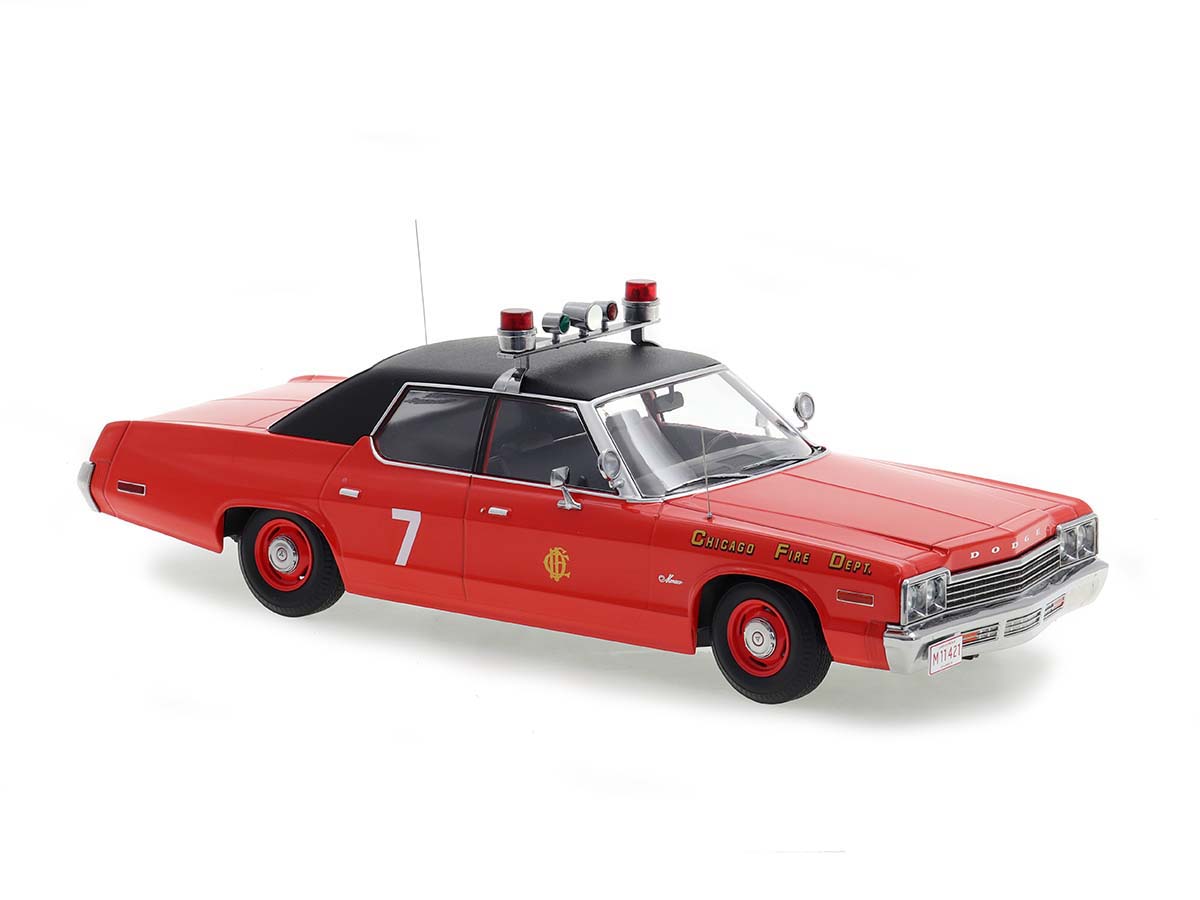 Dodge Monaco Chicago Fire Department 1974 1:18 KK-Scale Vermelho