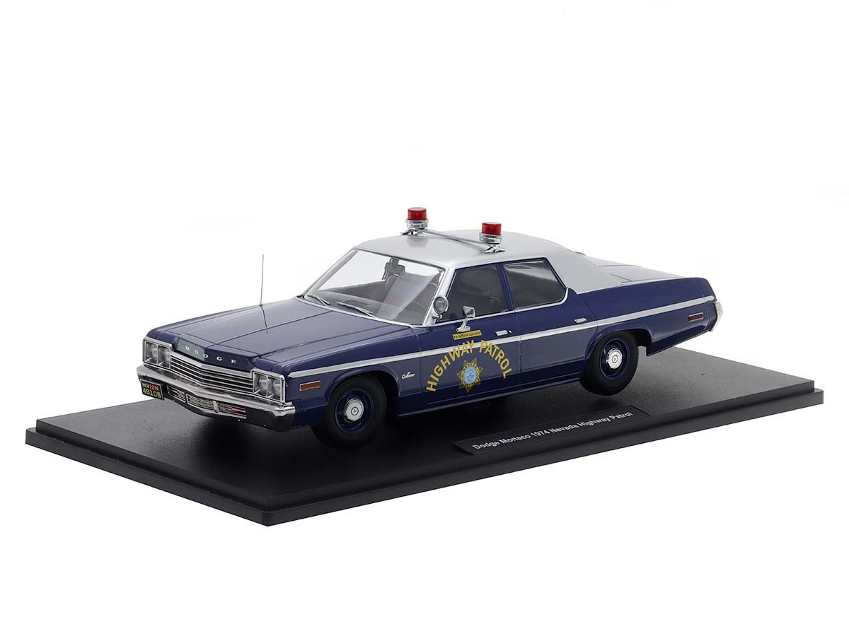 Dodge Monaco Nevada Highway Patrol 1974 1:18 KK-Scale Azul - 20