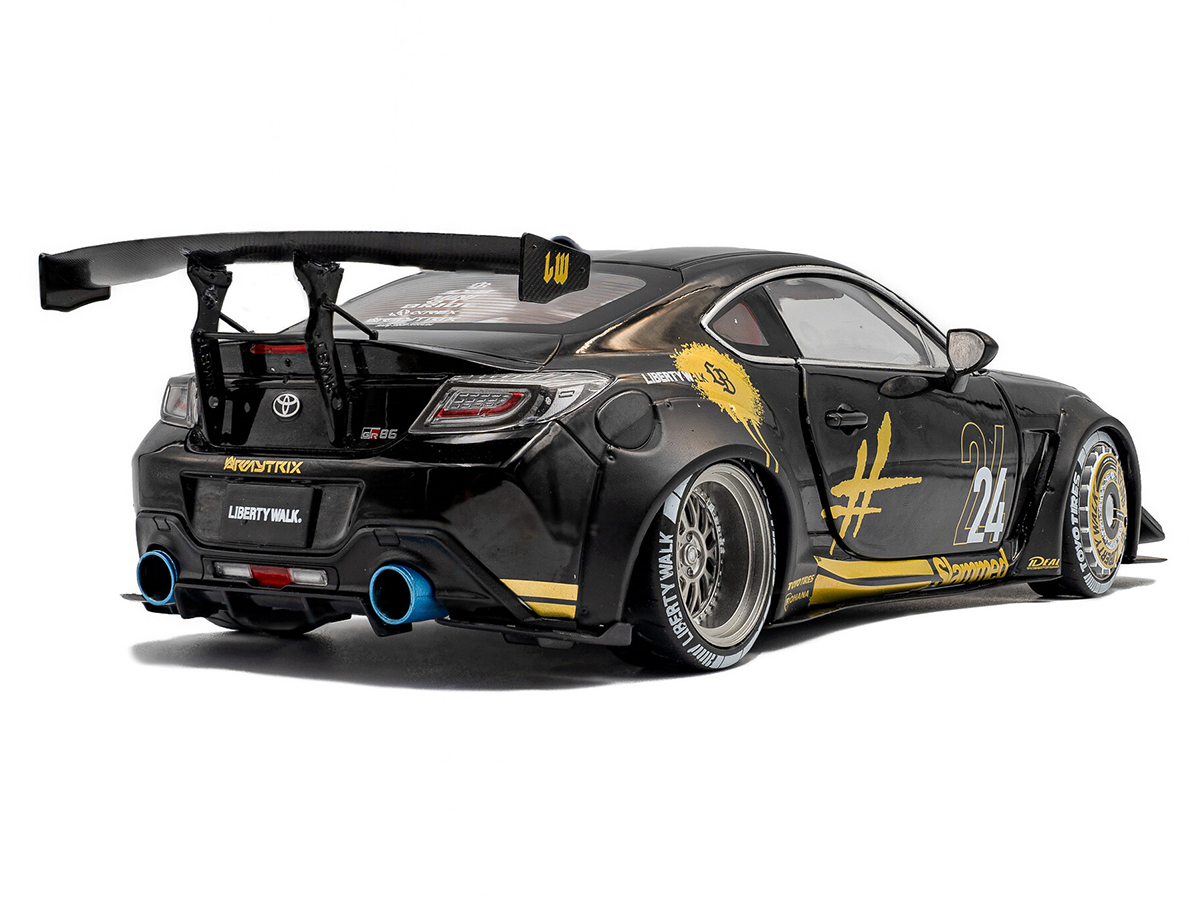 Toyota GR86 LBWK Liberty Walk Body Kit Black & Gold 2024 1:18