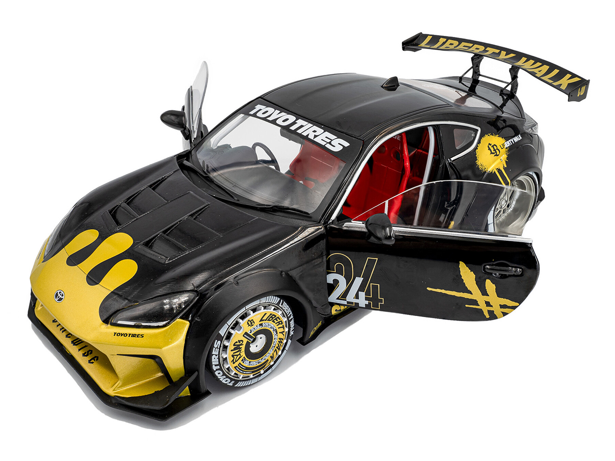Toyota GR86 LBWK Liberty Walk Body Kit Black & Gold 2024 1:18